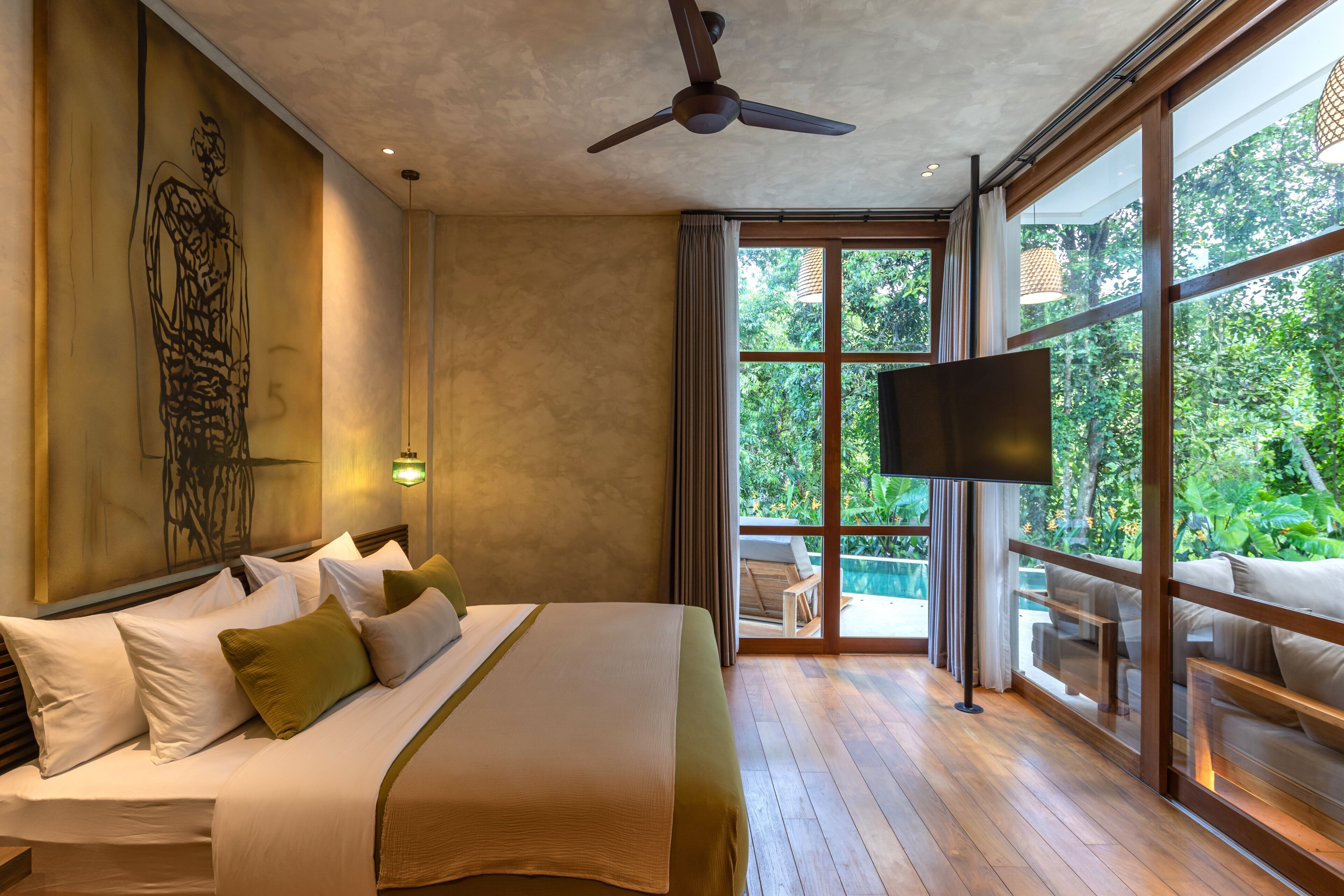 Deluxe Villa, 5 Bedrooms, Private Pool, Pool View | Premium bedding, in-room safe, desk, laptop workspace