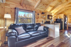 TV, fireplace - 'Feelin Feisty:' Blue Ridge Mtns Couple's Cabin (Union Mills)