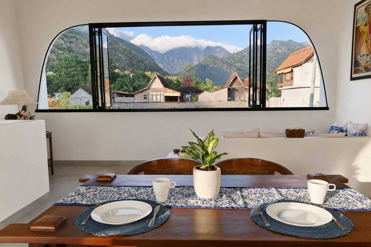 Villa Confort, 1 chambre, cuisine, vue sur le jardin | Espace de travail pour ordinateurs portables, rideaux d’obscurcissement