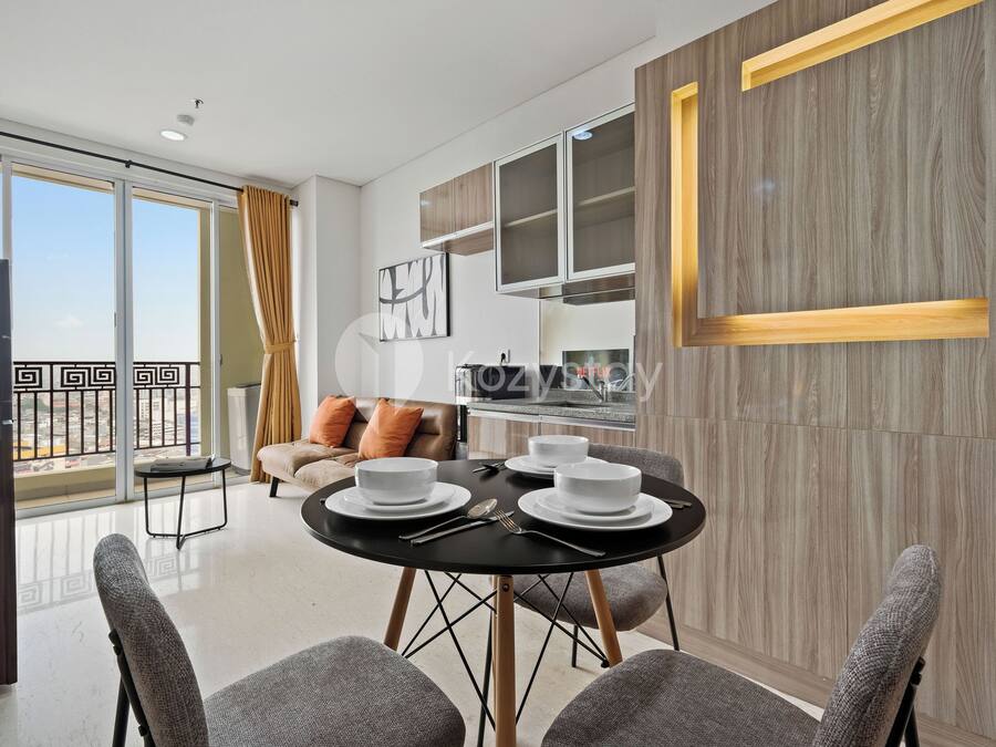 Apartment, 2 Schlafzimmer, Stadtblick | Esszimmer