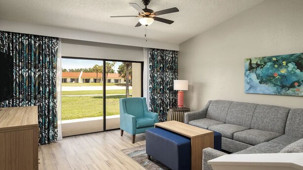 Apartment, 2 Schlafzimmer, barrierefrei, Terrasse | Wohnzimmer