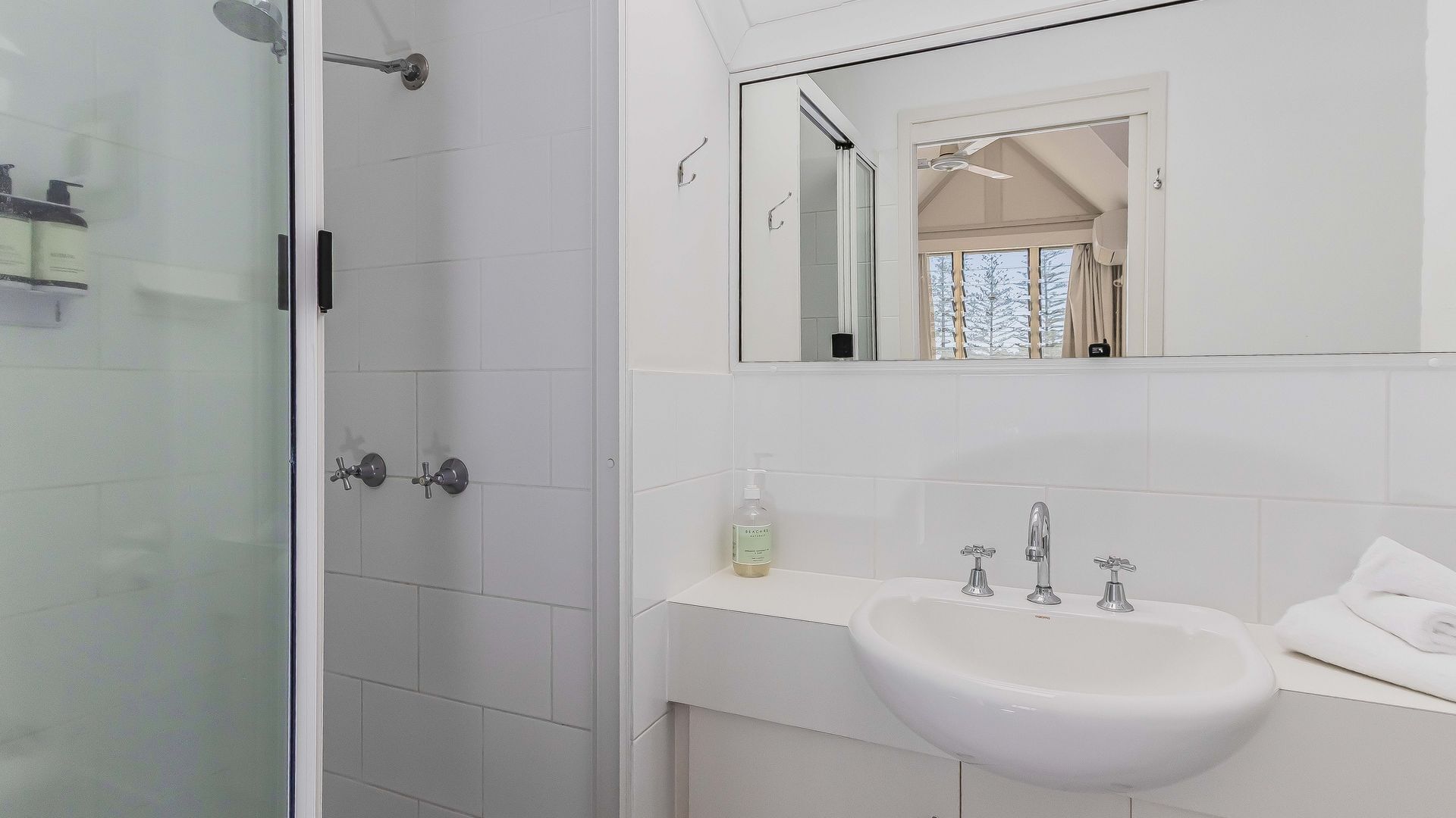 Shower, hair dryer