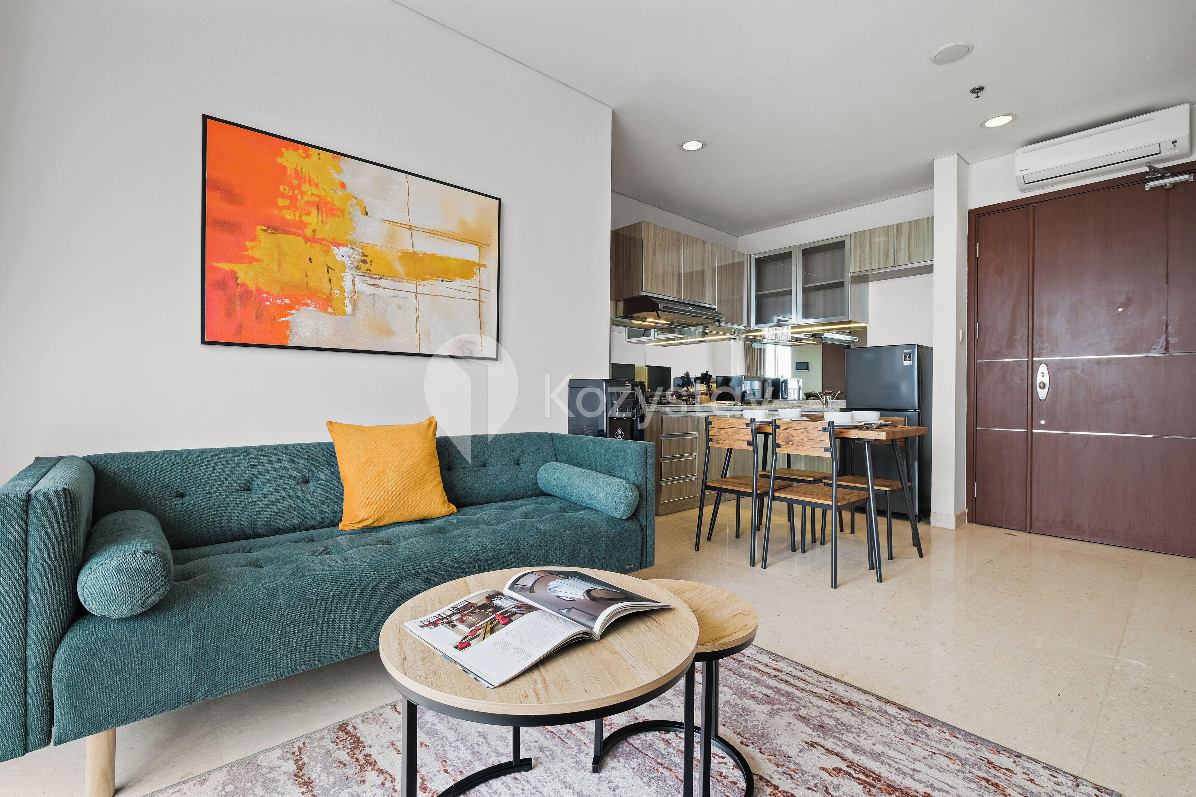 Apartment, 3 Bedrooms, City View | Ruang tamu | TV skrin rata 