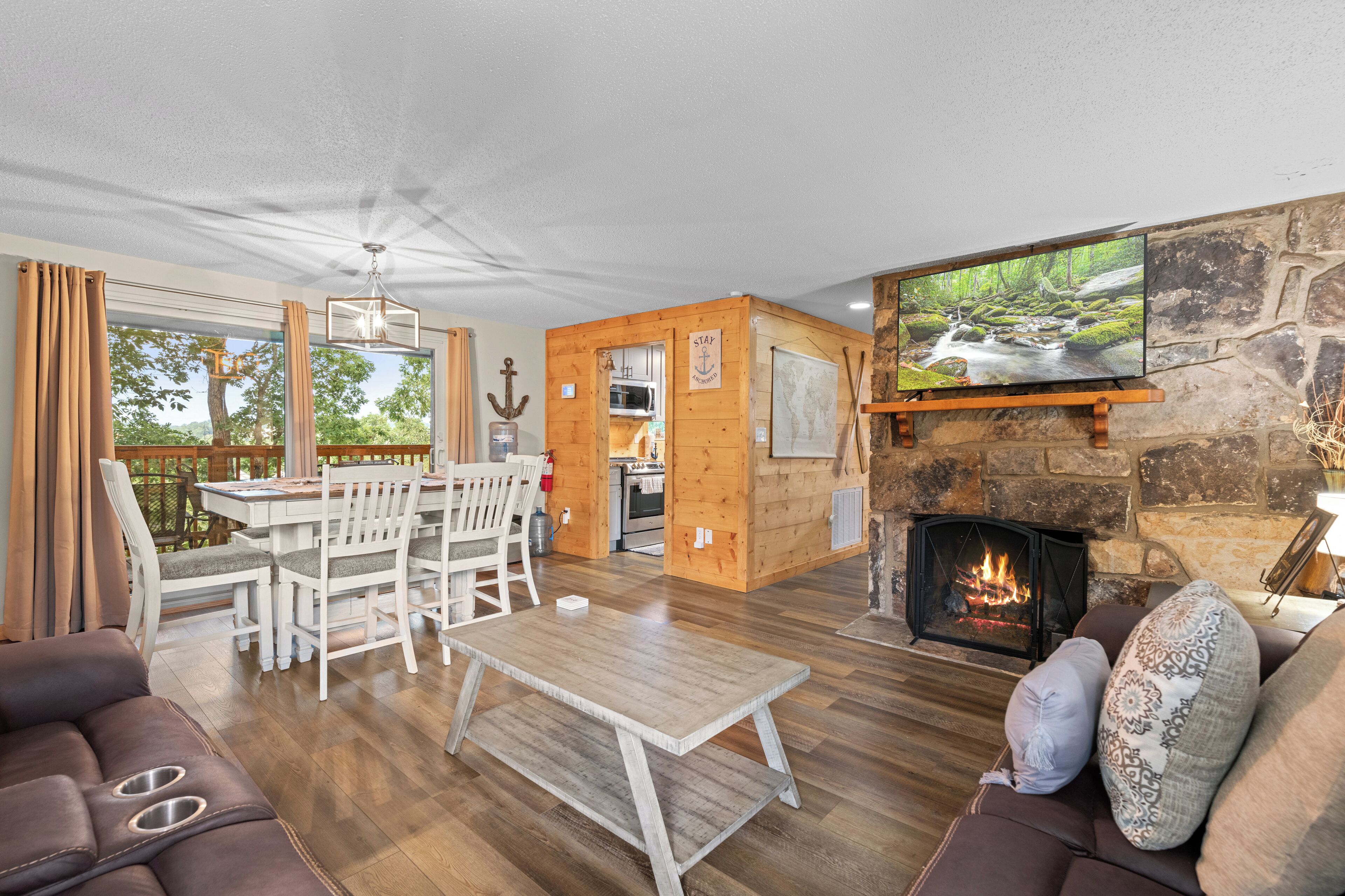 Superior House, 4 Bedrooms, Garden View, Lakeside | Living area | 55-inch Smart TV with digital channels, fireplace