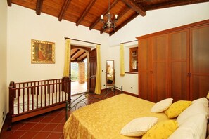 2 bedrooms, in-room safe, iron/ironing board, travel cot