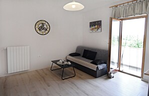 公寓, 1 間臥室, 陽台, 花園景觀 | 客廳