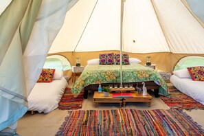 1 bedroom, bed sheets - Poppy at Blanca's Bell Tents, , Hunstanton, Norfolk (Ringstead)