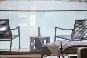 Interior - Rooftop Garden 2 - Balcony, Private Parking, Fireplace, Sea View, Finnish Sauna (Olpenitz)