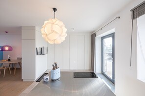 Interior - Rooftop Garden 2 - Balcony, Private Parking, Fireplace, Sea View, Finnish Sauna (Olpenitz)