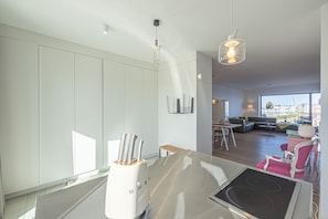 Interior - Rooftop Garden 3 - Balcony, Private Parking, Fireplace, Sea View, Finnish Sauna (Olpenitz)