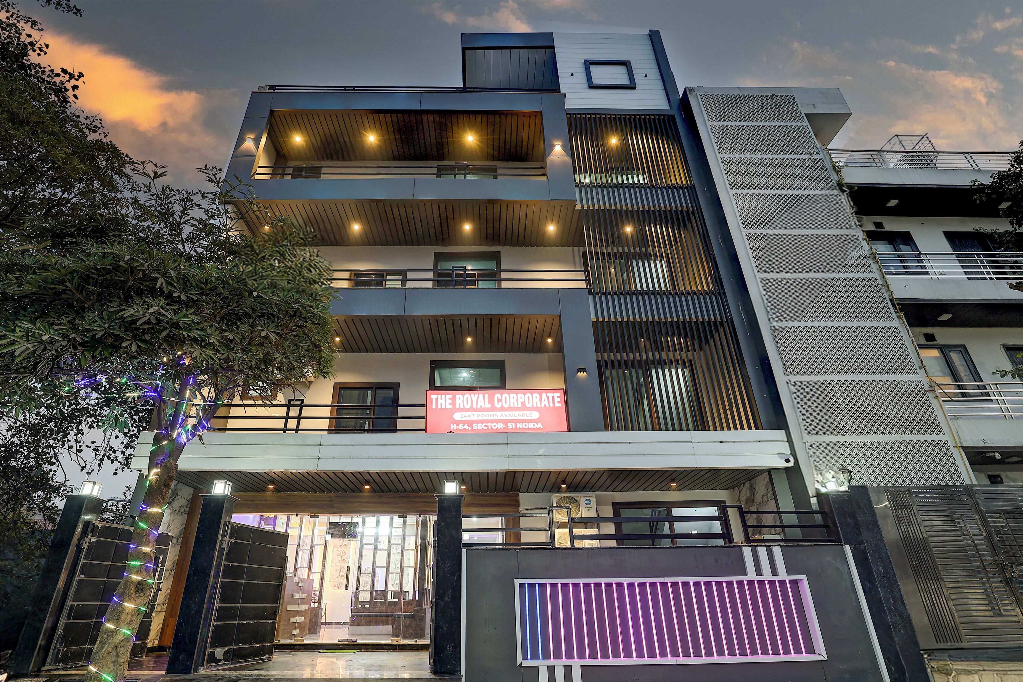 Façade de l’hébergement