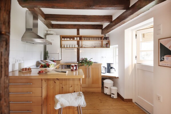 Fridge, oven, stovetop, dishwasher