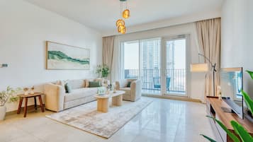 Leilighet – premium, 2 soverom, havneutsikt | Oppholdsrom