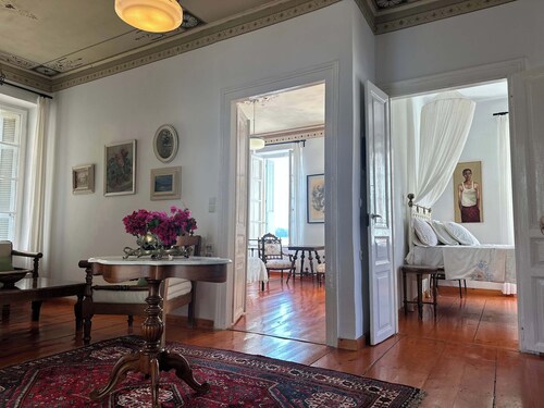 Poros Chic Seaside Neo-Classical Apartment w/ Terrace