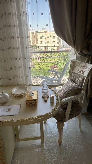 Deluxe Double Room | Terrace/patio - Rox luxury Hotel (Taif)