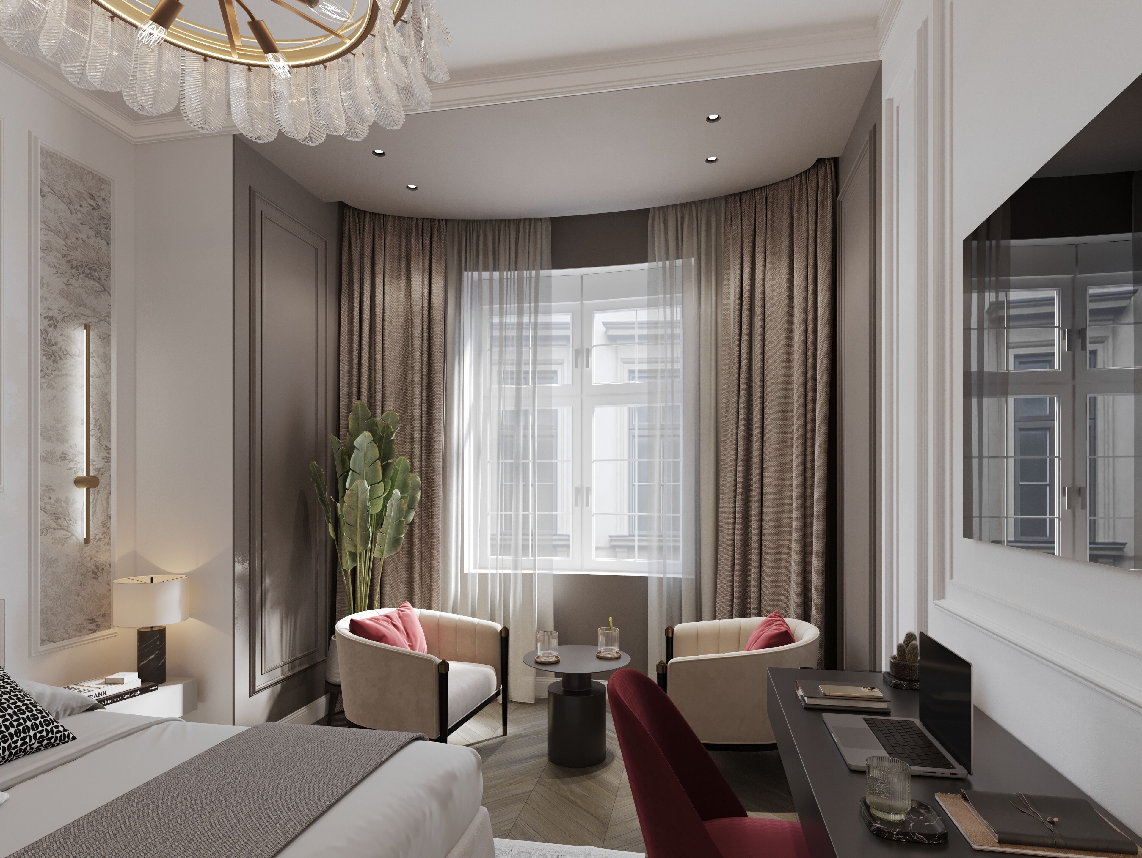 Suite | Meja kerja, ruang kerja ramah laptop, dan Wi-Fi gratis