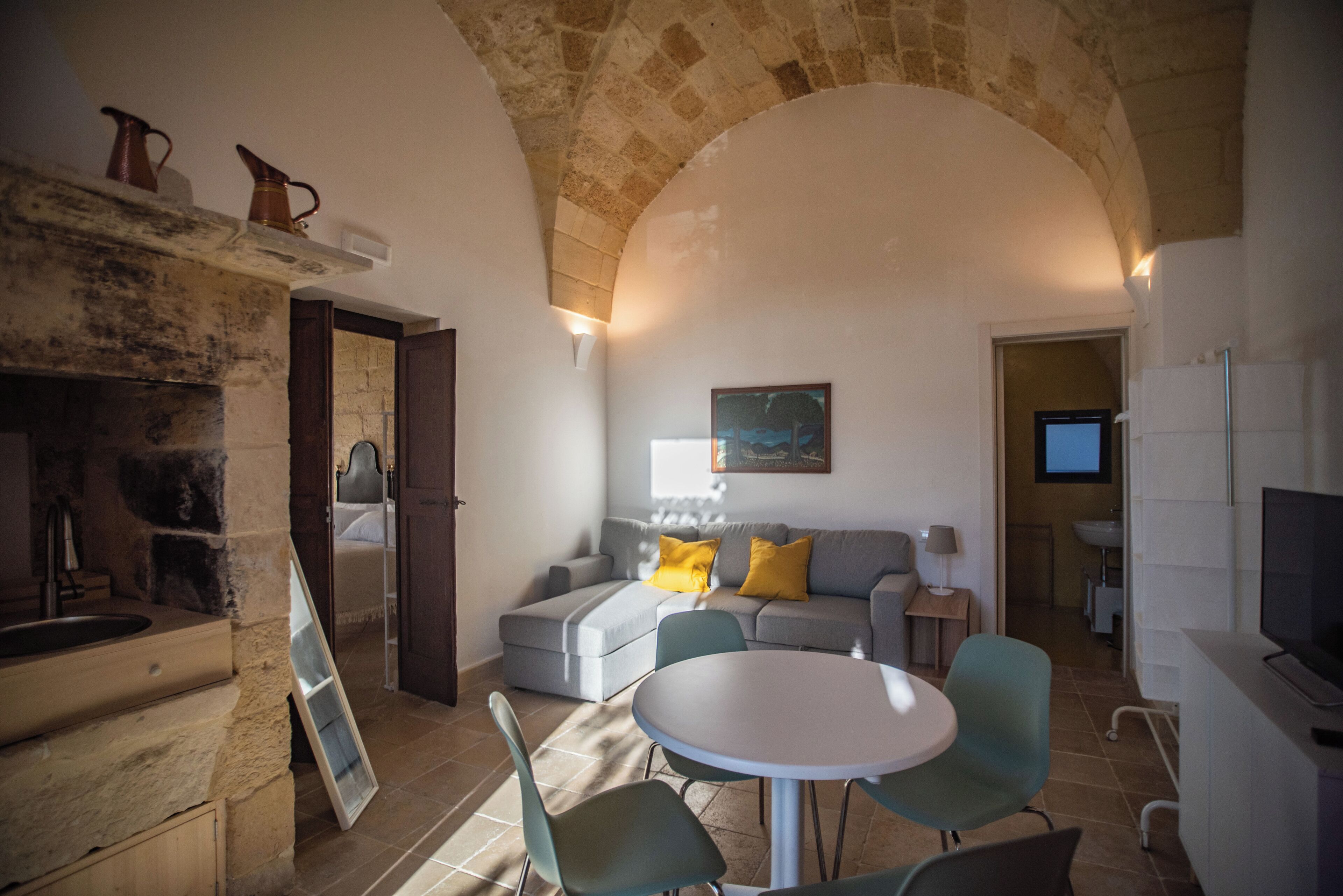 Comfort-Apartment, Blick auf den Innenhof | Wohnbereich