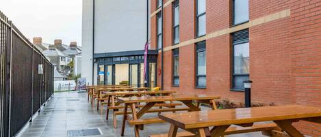 Majoituspaikan sisäänkäynti