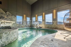 Indoor pool, a heated pool - Skycrest Vista ~ Indoor Pool ~ Highest Elevation on Thunder Mountain (Sevierville)