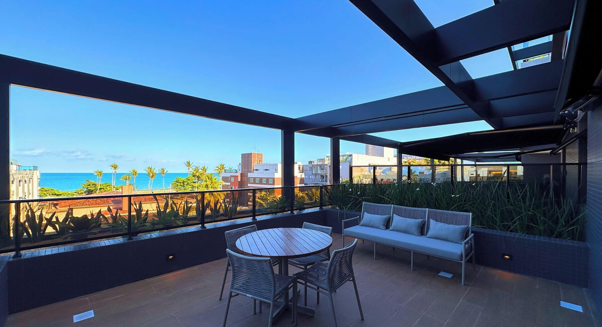 Estúdio premium | Varanda coberta