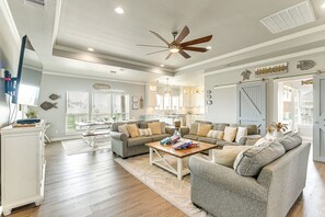 House (4 Bedrooms) | Front of property - Walk to Shore: Crystal Beach Escape w/ Deck & Bar! (Port Bolivar)