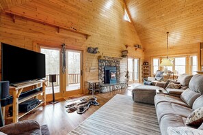 House (2 Bedrooms) | Interior - Dog-friendly 2BR Cabin w/ Pellet Stove, W & D (Vanderbilt)
