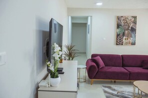 บ้านพัก, 2 ห้องนอน, พร้อมสิ่งอำนวยความสะดวกสำหรับผู้พิการ | ห้องนั่งเล่น