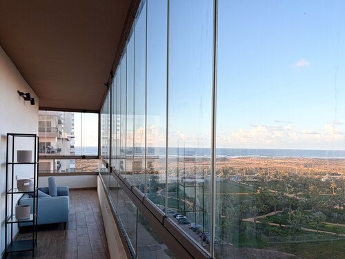 Peaceful Ocean-View Apartment with Large Enclosed Terrace, Near Casablanca