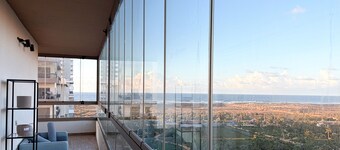 Peaceful Ocean-View Apartment with Large Enclosed Terrace, Near Casablanca