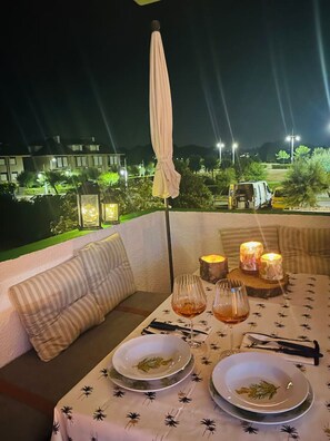 Outdoor dining - Apartamento a pie de playa en urbanización cerrada (Somo)