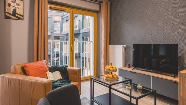 TV - Peaceful Courtyard Studio Close to Brda River (Bydgoszcz)