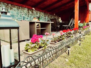 Ferienhaus, 4 Schlafzimmer, Raucher, Balkon | Garten