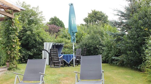 Modern double room with sunny terrace near Duhnen beach