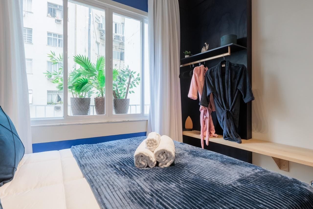 Apartamento superluxo, cozinha, ao lado da praia | Roupas de cama de algodão egípcio, roupas de cama premium