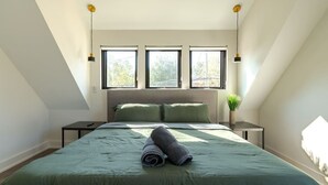 2 slaapkamers, een strijkplank/strijkijzer, wifi, beddengoed