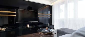 Comfy Air Conditioned Apartment with 2 Balconies and City View