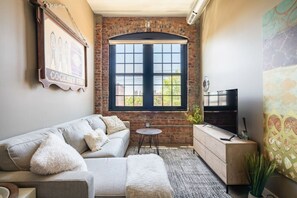 Living area - Industrial Flat - EJ Thomas Factory - Short North (Columbus)