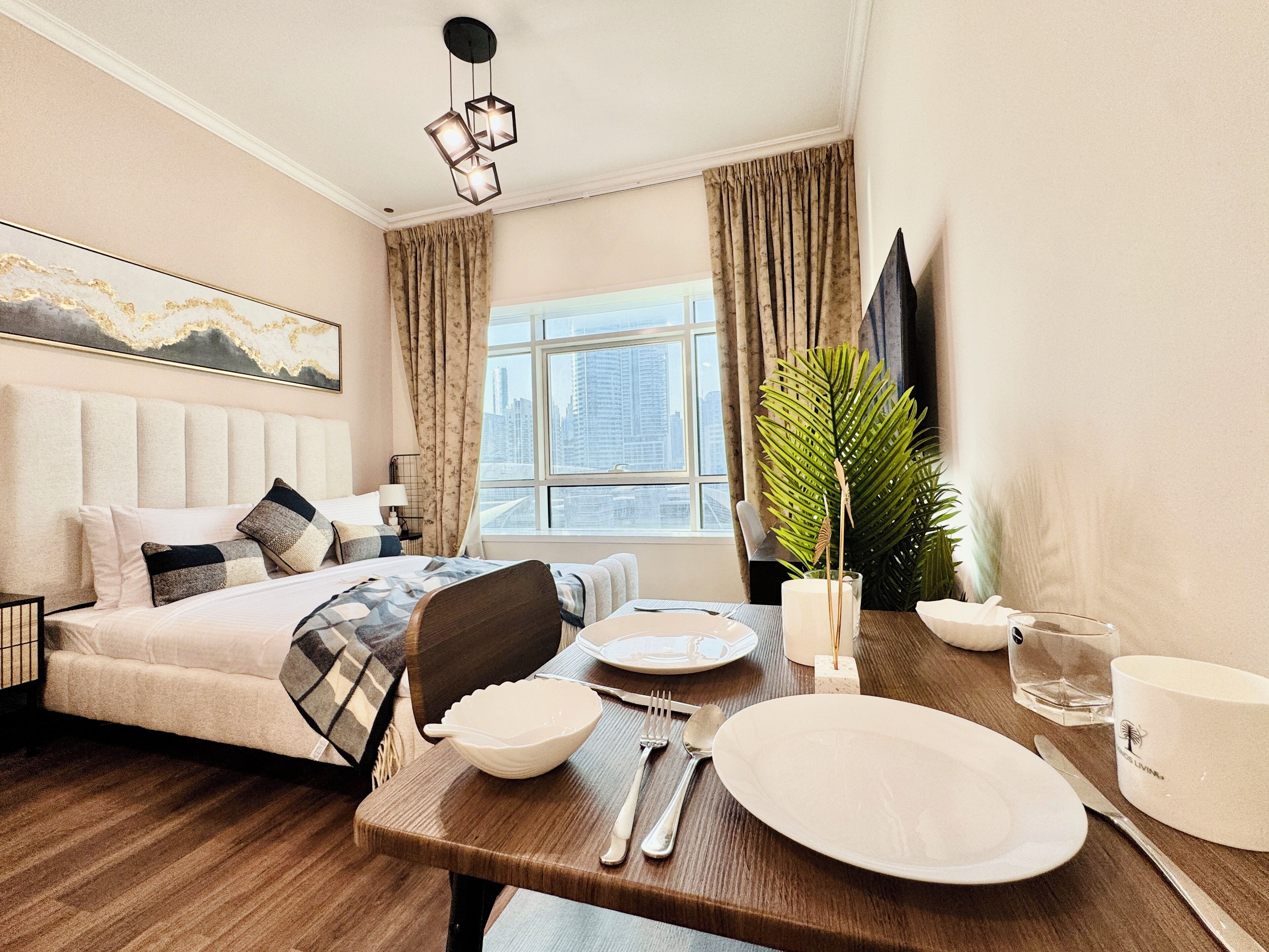 商務公寓, 城市景觀 | 高級寢具、客房內保險箱、獨特裝潢、布置獨特