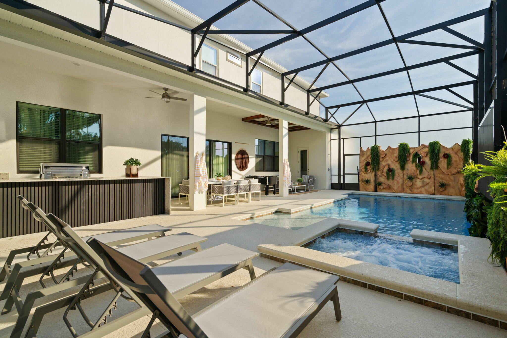 A heated pool