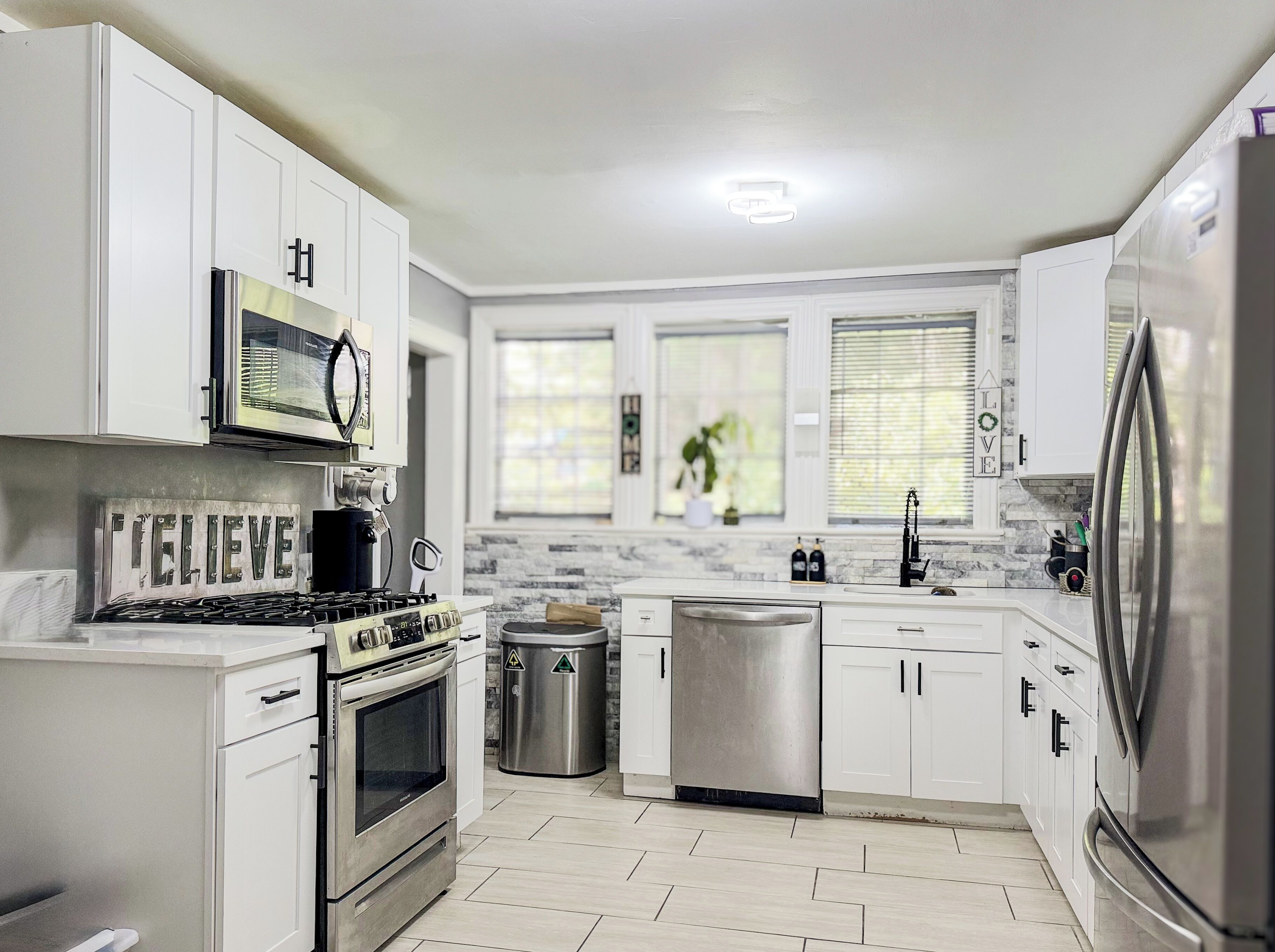 Microwave, oven, stovetop, dishwasher