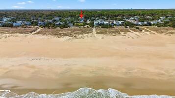 Beach nearby, sun-loungers