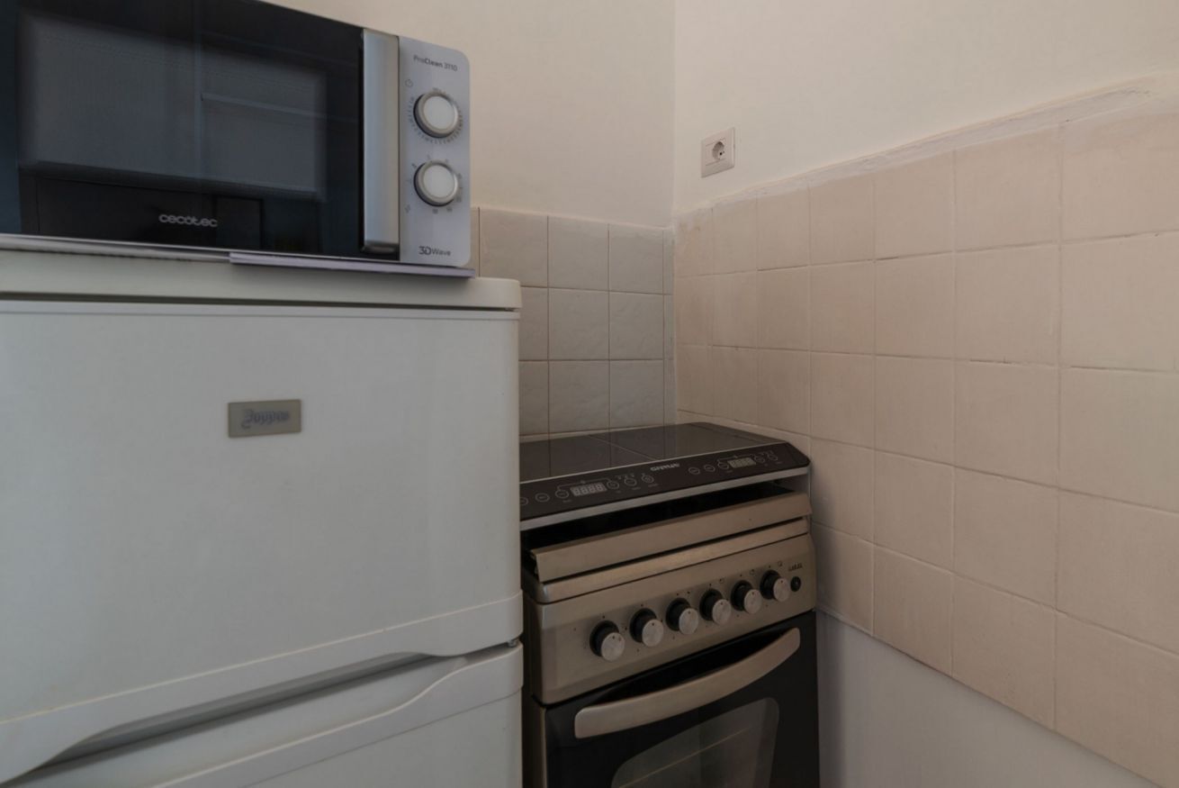 Fridge, microwave, toaster