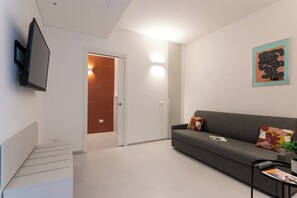 Deluxe Apartment, City View | Ruang tamu