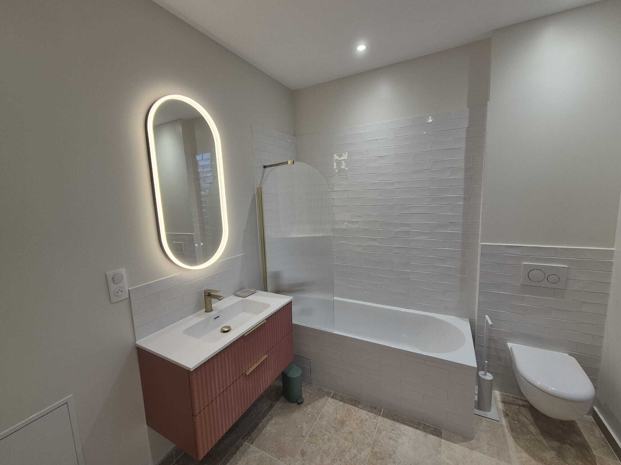 Serviettes fournies, savon, papier toilette