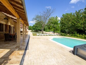 Pool - Air-conditioned house with private pool and pets allowed (Saint-Crépin-et-Carlucet)