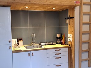 Fridge, oven, stovetop, dishwasher - Central apartment with large south-facing terrace for 4 people (Arâches-la-Frasse)