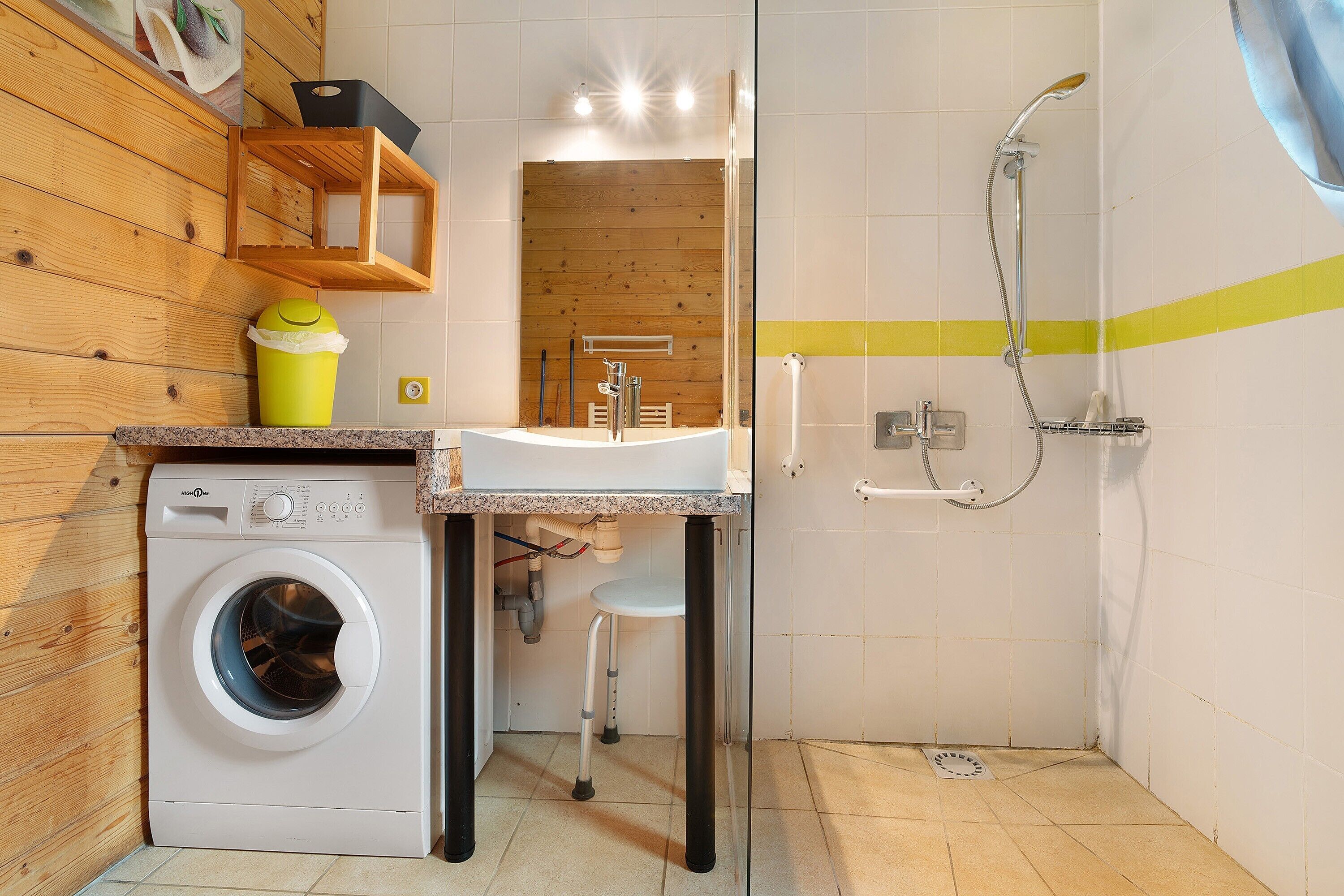Shower, hair dryer