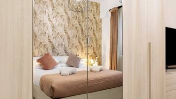 1 habitación, tabla de planchar con plancha, wifi y ropa de cama