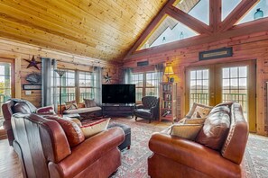 Een televisie, een dvd-speler en een kantoor