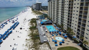 Exterior - AWESOME SUMMER DEAL:8/29-9/5=1250 Total!5star/Beachfront/FREE Beach Chairs (Panama City Beach)